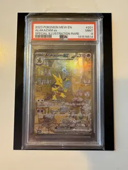 Pokemon TCG Alakazam EX 201/165 IR Pokemon 151 Scarlet & Violet PSA 9 Mint - Image 1