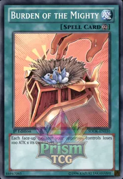 1st Ed Burden of the Mighty SDOK-EN030 Yugioh - Image 1