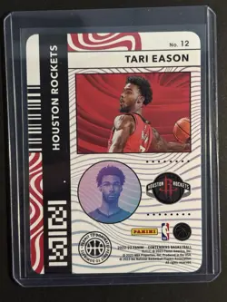 2022-23 Contenders Permit To Dominate Tari Eason RC #12 SSP Case Hit Rockets 🔥 - Image 2
