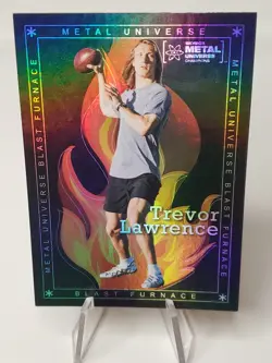 2021 Skybox Metal Universe Champions Trevor Lawrence Rookie Blast Furnace... - Image 1