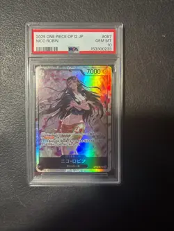 PSA 10 GEM MT Nico Robin 2025 One Piece OP12 JP #87 - Image 1