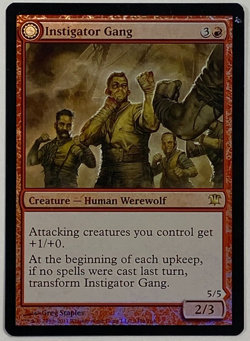 MTG - 1x Instigator Gang - Innistrad - NM - Foil - Rare - Magic the Gathering - Image 1