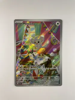 Pokemon TCG Minccino Temporal Forces Holo Illustration Card 182/162 Rare - Image 1