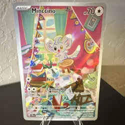 Pokemon Minccino 182/162 SV05 Temporal Forces Illustration Rare Full Art Holo - Image 1