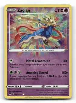 Zacian 082/185 - Vivid Voltage Amazing Rare - Pokemon Card NM/M - Image 1