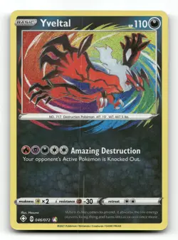 Yveltal 046/072 - Shining Fates Amazing Rare - Pokemon Card NM/M - Image 1