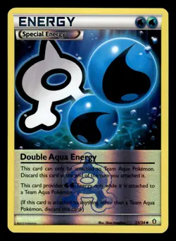 Double Aqua Energy 33/34 Reverse Holo Double Crisis Pokemon Card - Image 1