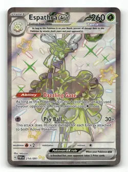 Espathra ex 214/091 - Paldean Fates - Pokemon Card NM/M - Image 1