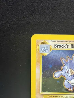 Pokemon TCG - Brock's Rhydon 🦏 2/132 Gym Heroes 💪🏻 Holo ✨ Rare WOTC Card MP - Image 2