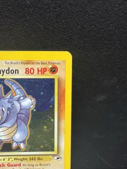 Pokemon TCG - Brock's Rhydon 🦏 2/132 Gym Heroes 💪🏻 Holo ✨ Rare WOTC Card MP - Image 3