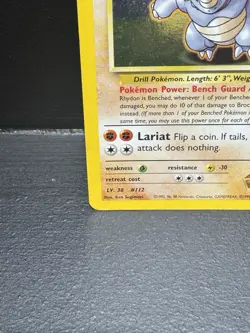 Pokemon TCG - Brock's Rhydon 🦏 2/132 Gym Heroes 💪🏻 Holo ✨ Rare WOTC Card MP - Image 4