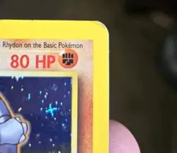 Brock's Rhydon ⭐ 2/132 Holo Rare Gym Heroes 2000 Pokemon Swirl Mp Hp - Image 3