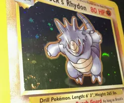 Brock's Rhydon 2/132 Gym Heroes 2/132 Near Mint Condition Pokemon TCG Swirl - Image 3