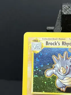 Pokemon TCG Brock's Rhydon Gym Heroes 2/132 MP - Swirl - Image 2