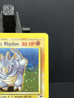 Pokemon TCG Brock's Rhydon Gym Heroes 2/132 MP - Swirl - Image 3