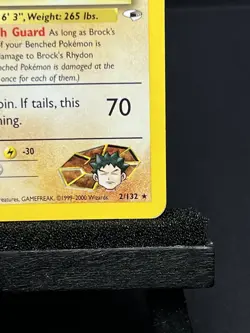 Pokemon TCG Brock's Rhydon Gym Heroes 2/132 MP - Swirl - Image 5