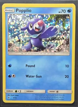 Popplio 4/12 2017 McDonald's Holo Promo Card Pokemon - Image 1