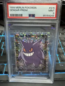 1999 MERLIN POKEMON #S15 GENGAR-PRISM PSA 9 - Image 1