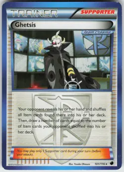 GHETSIS 101/116 HOLO PLASMA FREEZE POKEMON RARE LP - Image 1