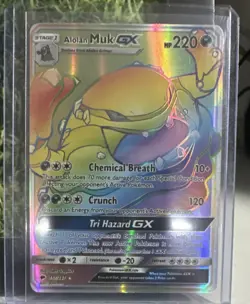 Pokemon Alolan Muk GX 157/147 SM-Burning Shadows Rainbow Rare Holo 220 HP - Image 1