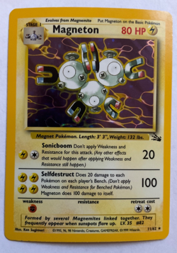 Magneton 11/62 Fossil Holo Near Mint Never Played Pokemon TCG - Image 1
