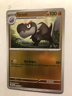 Pokemon Tyrunt 44/88 Perfect Order common Reverse Holo - NM (fresh open) - Image 1