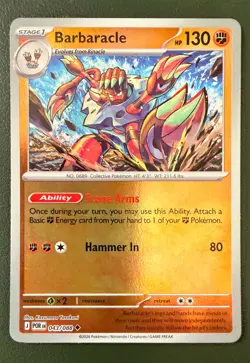 Pokemon TCG Barbaracle 43/88 Perfect Order ME3 Reverse Holo NM - Image 1