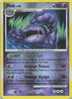 Muk 57/127 Platinum Reverse Holo 2009 Pokemon TCG Card - Image 1