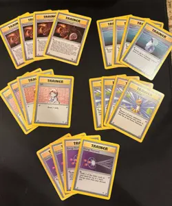 x20 - Vintage Pokemon Card Lot Base Set Trainer Cards WOTC Vintage - LP / NM - Image 1