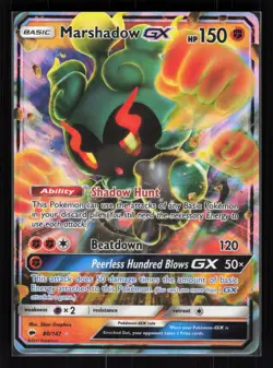 Marshadow GX Holo Ultra Rare Pokemon SM - Burning Shadows 80/147 LP - Image 1