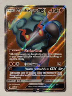 Marshadow GX 137/147 Burning Shadows Full Art Ultra Rare Holo Pokemon Card MP - Image 1