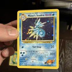 Pokemon Misty's Seadra Holo Rare Gym Heroes 009/132 Prerelease - Image 1