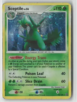 Sceptile (DP Stormfront) 10/100 Rare Deck Exclusives Pokemon Damaged - Image 1