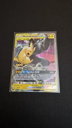 pokemon 2019 pikachu zekrom tag team gx 33/181 mn-m+ - Image 1