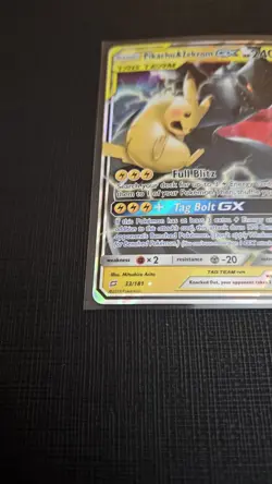 pokemon 2019 pikachu zekrom tag team gx 33/181 mn-m+ - Image 2