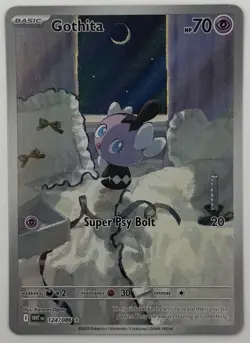 2025 Gothita #124/086 IR English White Flare Holo Pokemon Card NM/M - Image 2