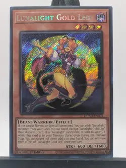 Yugioh! NM Lunalight Gold Leo - DUAD-EN005 - Secret Rare - 1st Edition NM - Image 1