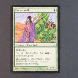 MTG - 1x Tinder Wall - Coldsnap - Theme Deck - LP - Green - Magic The Gathering - Image 2