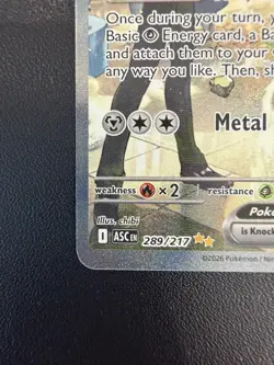 2026 Pokemon Ascended Heroes Steven's Metagross ex SIR English 289/217 Mint - Image 2