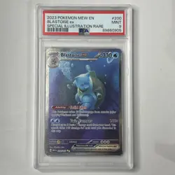 2023 POKEMON MEW EN-151 SPECIAL ILLUSTRATION RARE #200 BLASTOISE EX PSA 9 - Image 1