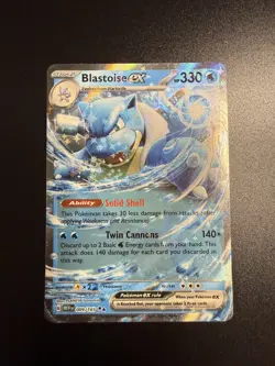 Pokemon Blastoise EX 009/165 Scarlet & Violet 151 Holo Card - Image 1