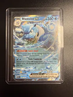 Pokemon Blastoise EX 009/165 Scarlet & Violet 151 Holo Card - Image 3