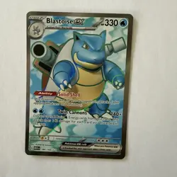 Blastoise ex Full Art Holo 184/165 Sv: Scarlet & Violet 151 Holo 2023 Pokemon NM - Image 1