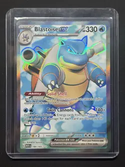 Pokemon TCG Blastoise EX Scarlet & Violet Card 151 184/165 - Image 1