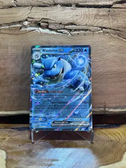 Pokemon TCG Blastoise EX Card 009/165 Scarlet & Violet English Edition - Image 1