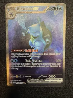 Pokemon Blastoise ex 200/165 S&V 151 Holo Special Illustration Rare - LP - Image 1