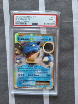 Pokemon Blastoise EX 21/108 XY Evolutions PSA 9 - Image 1