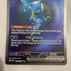Pokemon Blastoise ex Scarlet & Violet-151 200/165 Holo Special Illustration Rare - Image 3