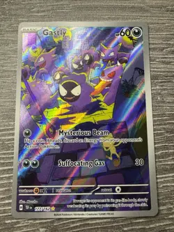 Pokemon TCG Gastly Holo Illustration Rare Card 177/162 Temporal Forces Near Mint - Image 1