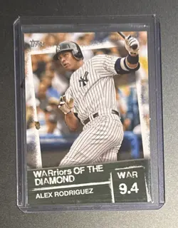 2020 Topps Warriors of the Diamond #WOD-9 Alex Rodriguez New York Yankees - Image 1